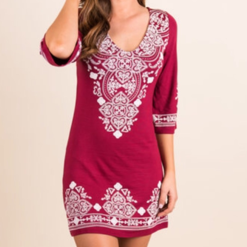 NWOT Burgundy Voll Dress